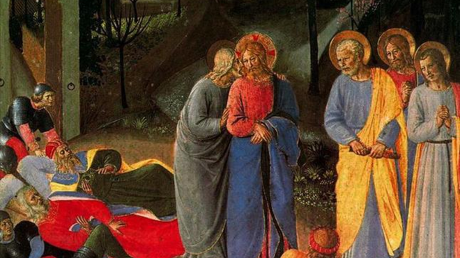 Detalle de "El beso de Judas", Fra Angelico