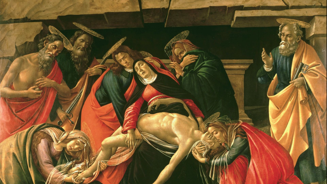 Piedad con santos: el "Santo entierro" de Botticelli