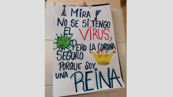 Cartel en CEDIA Mujer. Cáritas Madrid