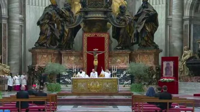 Francisco, en la misa de Jueves Santo