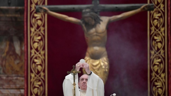 El Papa y el Cristo de la Peste