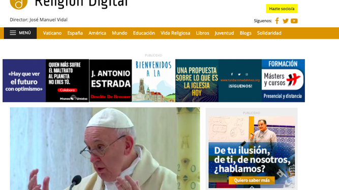 Religión Digital, un portal clave para entender el coronavirus