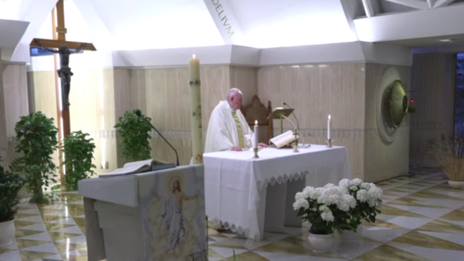 Francisco, hoy, en Santa Marta