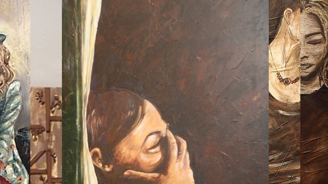 Despliegue de pinturas de Silvia M. C. en su web