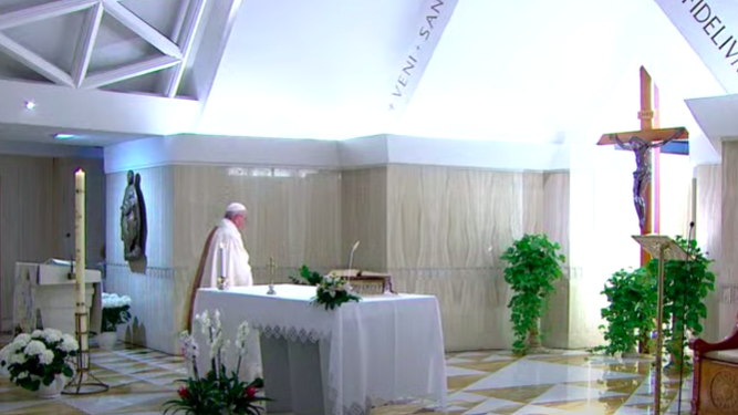 Francisco, durante la misa de hoy