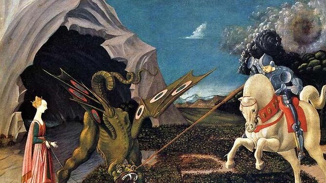 Otra representación de la leyenda del santo. "San Jorge y el dragón", Paolo Ucello