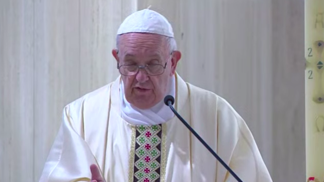 Francisco, durante la misa de hoy