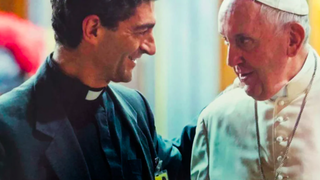 Augusto Zampini, con el Papa Francisco