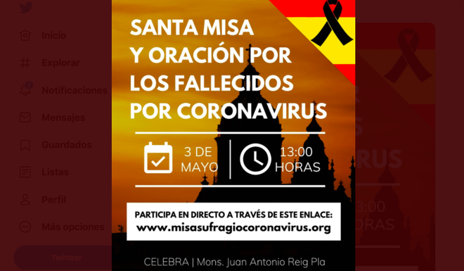 HazteOir convoca al "funeral más grande de la historia de España", presidido por Reig Plá