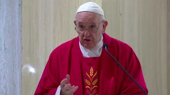 Francisco, durante la misa de hoy