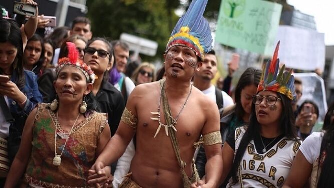 Indígenas se manifiestan en Manaos