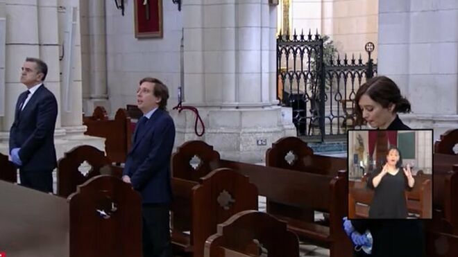 Franco, Almedia y Ayuso, en La Almudena