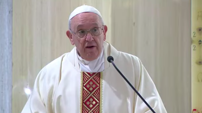 Francisco, hoy, en Santa Marta
