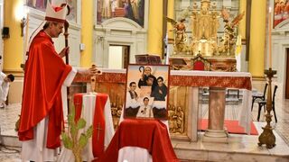 Misa presidida por el obispo, mon. Dante Gustavo Braida