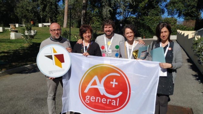 J. A. Cano y su equipo de Acción Católica General