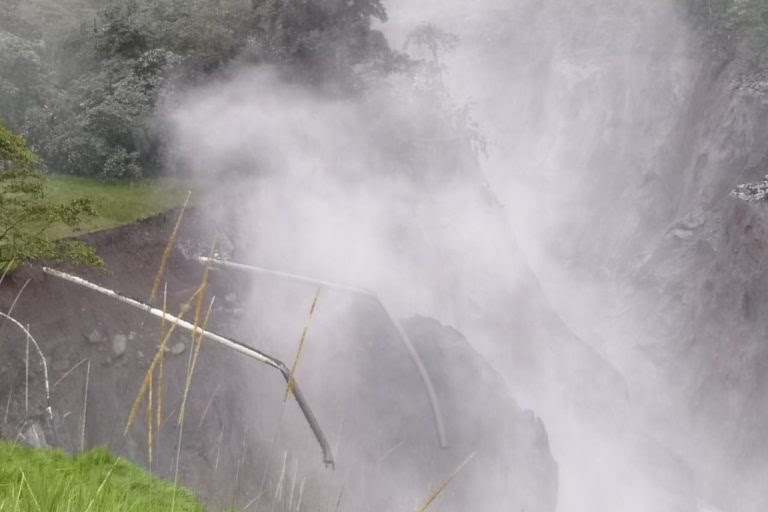 Lugar del derrame en la Amazonía ecuatoriana