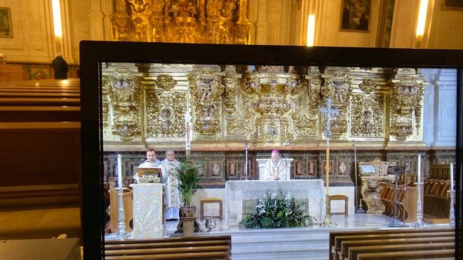 Misa 'virtual' del arzobispo de Burgos, Fidel Herráez