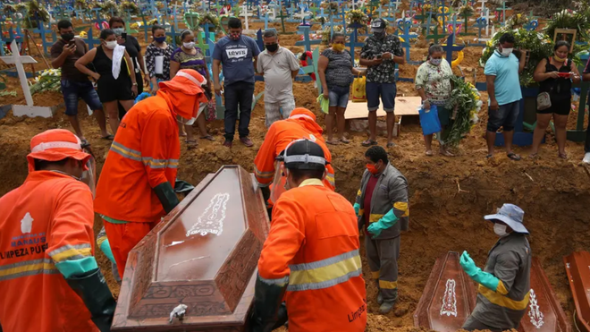 Muertes por coronavirus en Manaos, Amazonía brasileña