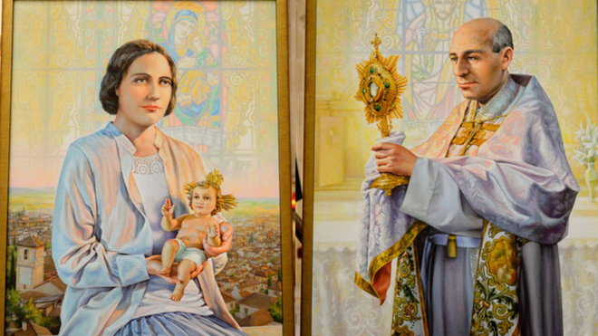 Conchita Barrecheguren y su padre y educador, Francisco