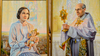 Conchita Barrecheguren y su padre y educador, Francisco