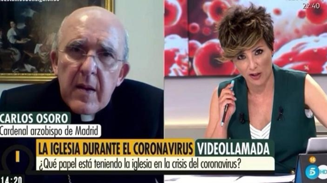 Osoro durante la entrevista en directo