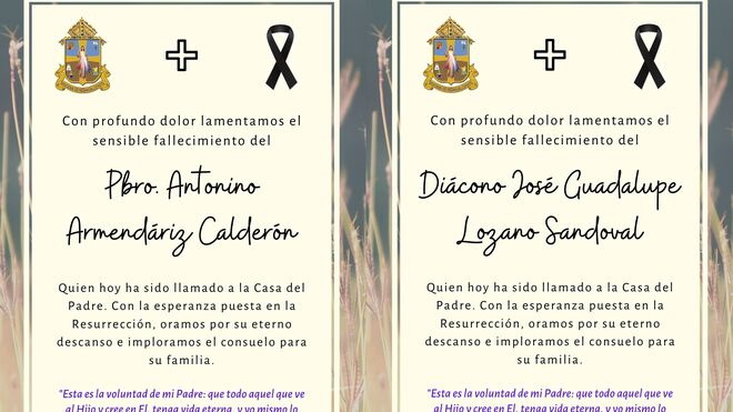 Diócesis de Nezahualcóyotl lamenta muerte de sacerdote y diácono por coronavirus