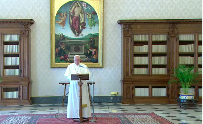 Francisco, en el Regina Coeli