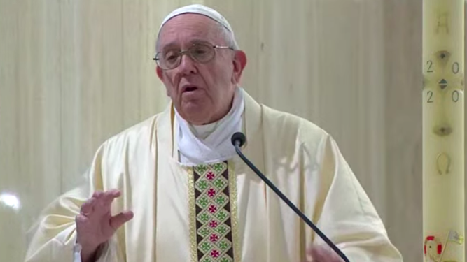 Francisco, hoy en Santa Marta