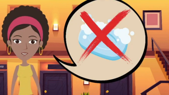 “Se me ha acabado el jabón… ¿me prestas un poco?”