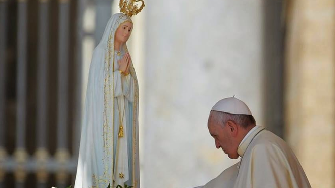 Francisco y la Virgen de Fátima