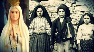 Los tres pastorcillos y la Virgen de Fátima