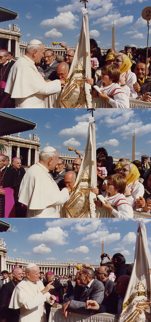 Joaquín Jimenez con JPII 1987