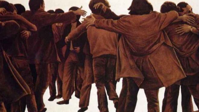 "El abrazo", del recientemente fallecido Genovés