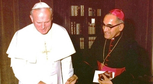 monseñor romero y juan pablo II