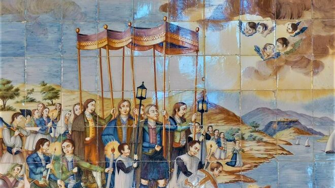 Retablo que narra pictóricamente el milagro.