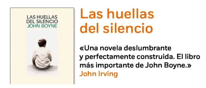 "Las huellas del silencio", J. Boyne