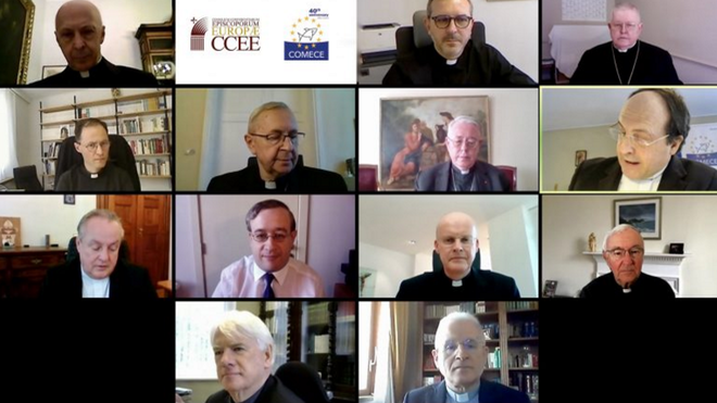 Reunión virtual de obispos europeos