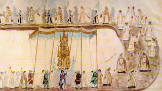 Procesión de Corpus en Valencia. 1800.