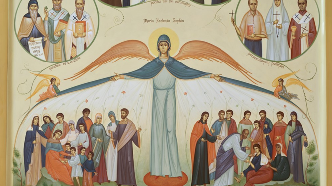 Maria Ecclesia Sophia. Detalle del icono