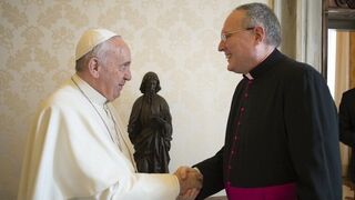 Fernando Chica, junto al Papa Francisco