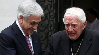 El presidente de Chile junto a Bernardino Piñera
