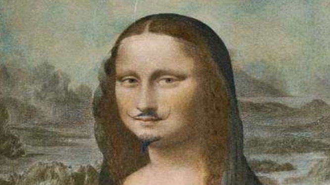 Detalle de 'L.H.O.O.Q.', de M. Duchamp
