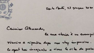 La carta del Papa Francisco a Zanardi
