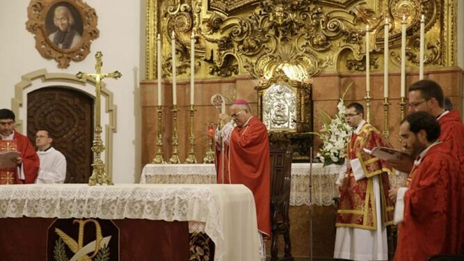 Demetrio Fernández, en la celebración de San Pelagio
