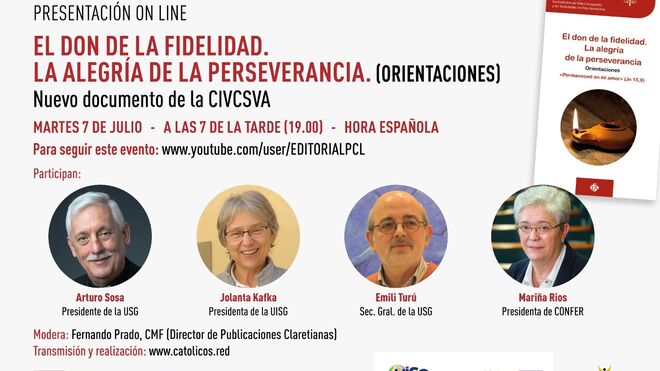 Arturo Sosa, Emilí Turú, Jolanta Kafka y Mariña Ríos presentan 'El don de la fidelidad'