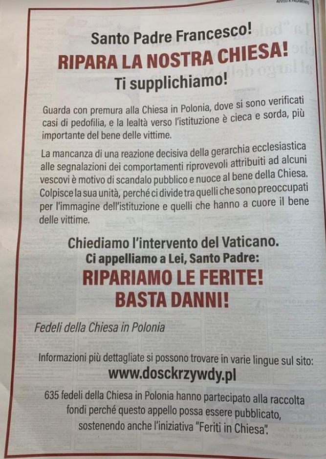 El anuncio del diario la Reppublica