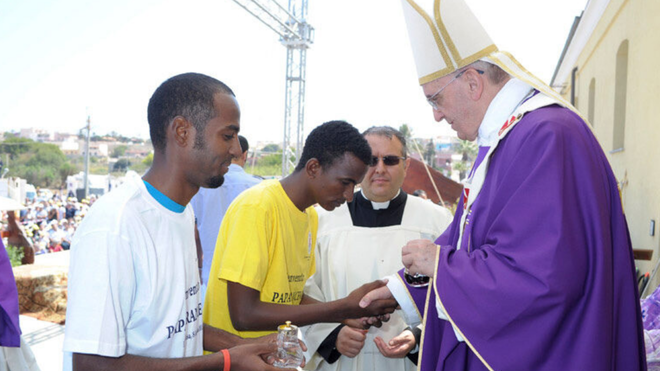 El Papa, en Lampedusa