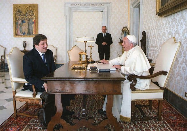Luis Liberman con el Papa Francisco