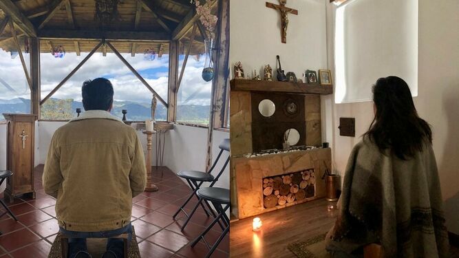 Ramiro y Gladis mezclan su oración con las labores del campo