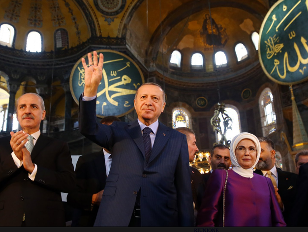 Erdogan durante el discurso